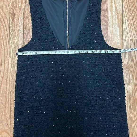 Double Zero Black Tweed Sequin V-Neck‎ Jumper - Picture 5 of 6